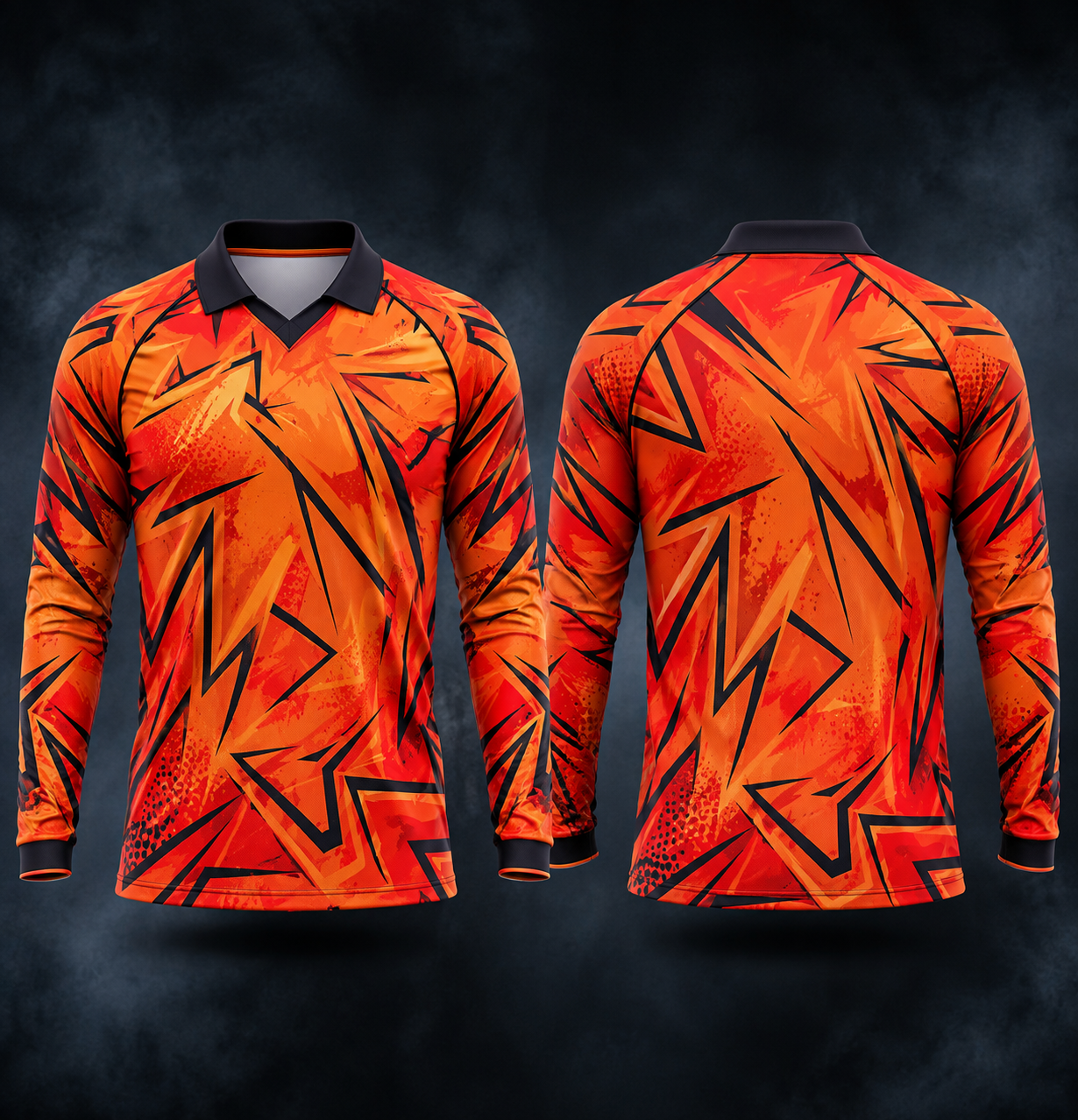 hyderabad fan jersey polo callor  v  neck full sleev  name and number print